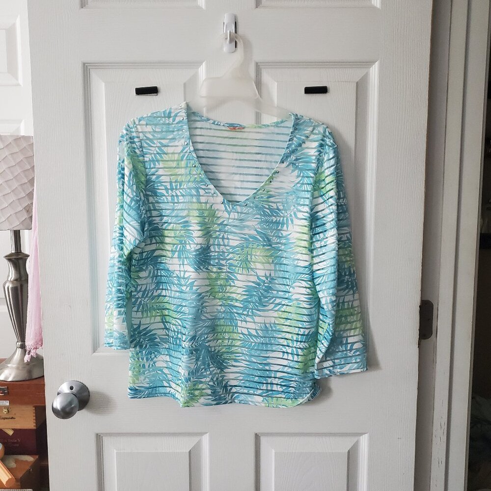 Women's see-thru striped cover-up